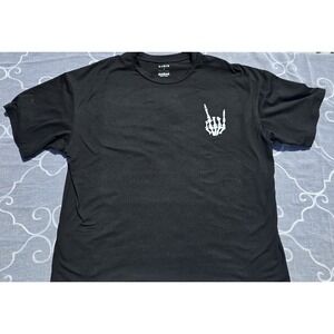 SHEIN Graphic Tee "On My Husband's Last Nerve" Skeleton Hand Sign, Womans Size L